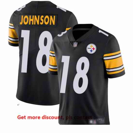 Steelers 18 Diontae Johnson Black Team Color Men Stitched Football Vapor Untouchable Limited Jersey